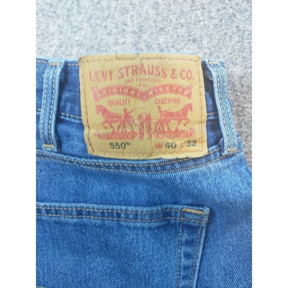 Levi's 550 Relaxed Fit Tapered Leg Men's Jeans Blue Medium Wash 40x31 Chore